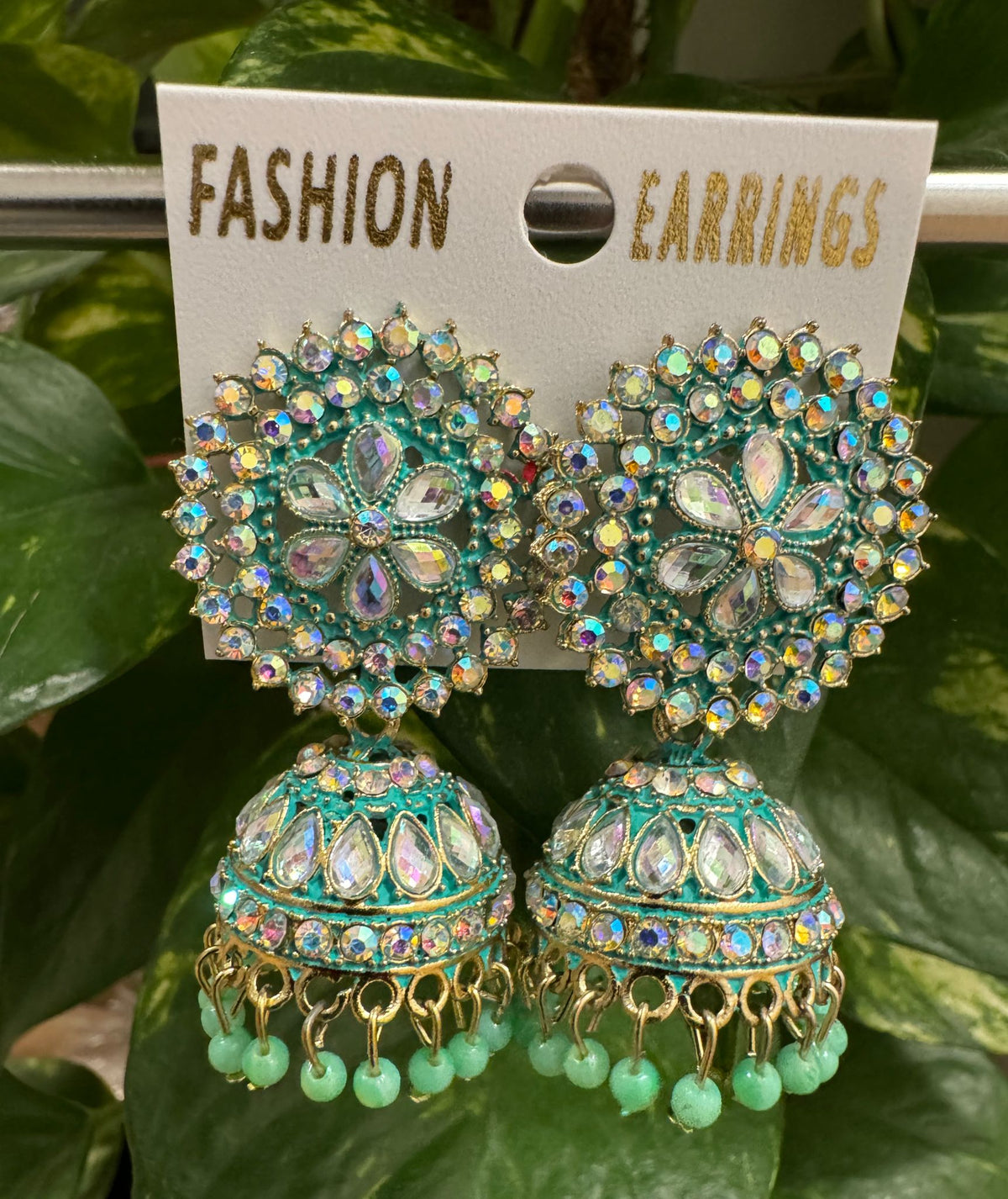 Stone And Beads Jhumki