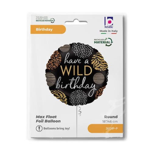 18"/Ø46cm Folienballon "Wild Birthday"