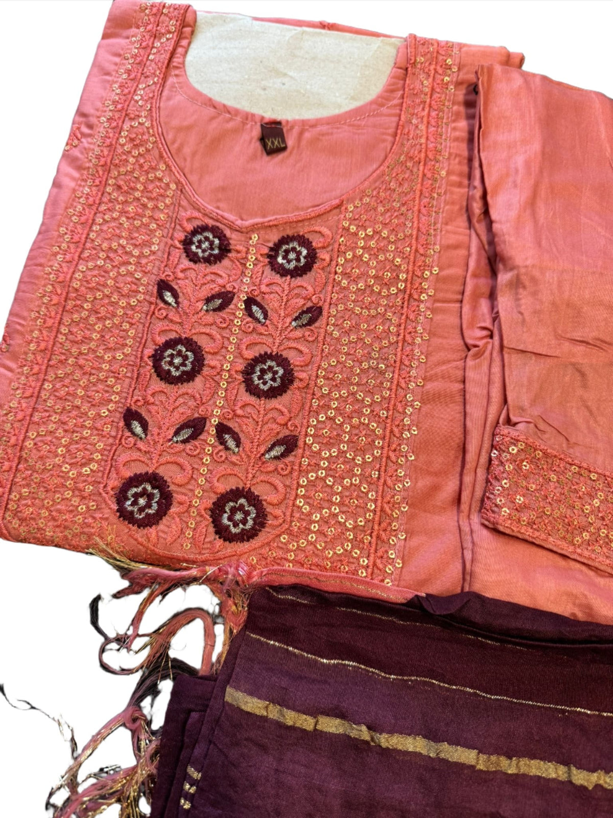 Embroidery Pant Suit Set
