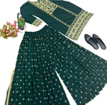 Sharara Suit With Dupatta in Georgette With Embroidery Work