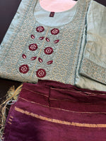 Embroidery Pant Suit Set