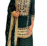 Sharara Suit With Dupatta in Georgette With Embroidery Work