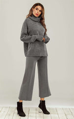 Wool Blanket Jumper Top With High Neck In Grey Namma Markt