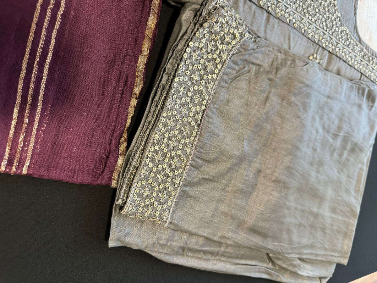 Embroidery Pant Suit Set