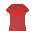 Damen T-Shirt 100% Baumwolle | Rotes Grunge-Herz