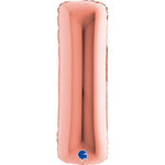 Riesenbuchstabe Folienballon 40"/102cm | Rosegold #I