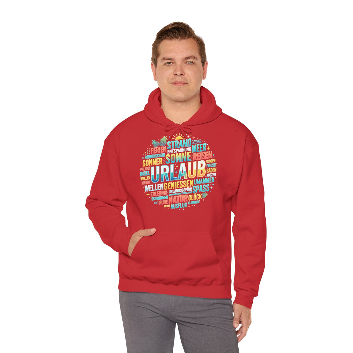 Urlaub Hoodie – Tropischer Palm Sunset Kapuzenpullover