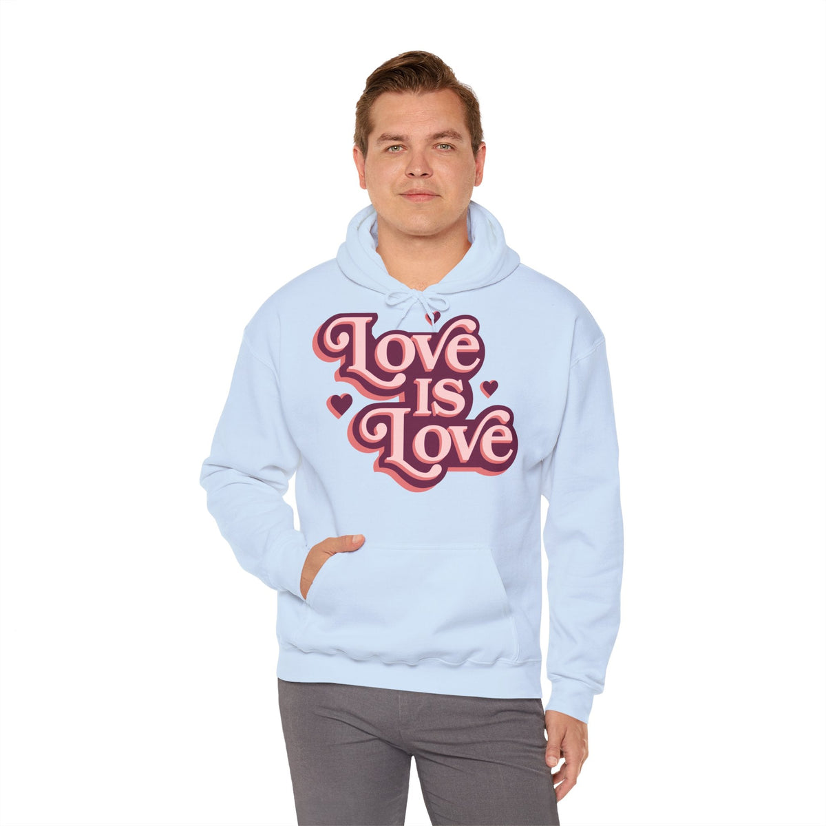 Love Is Love Hoodie – Retro Herz Pride Kapuzenpullover