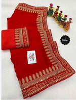 Embroidered Georgette Saree