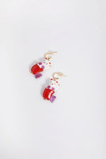 Hawaiian Mermaid Cat Ceramic Earrings