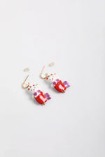 Hawaiian Mermaid Cat Ceramic Earrings