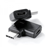 USB 3.1 Adapter Typ C Stecker zu 2.0 Micro B Buchse Winkel Kabel in Schwarz | System-S