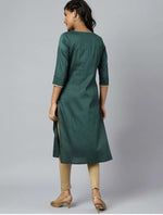 Kurta Embroidered Straight with Ethnic Motifs