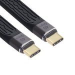 USB4 USB Kabel 14 cm Typ C Stecker zu Stecker Flexibel Flach 40 Gbit/s USB 4.0 | System-S