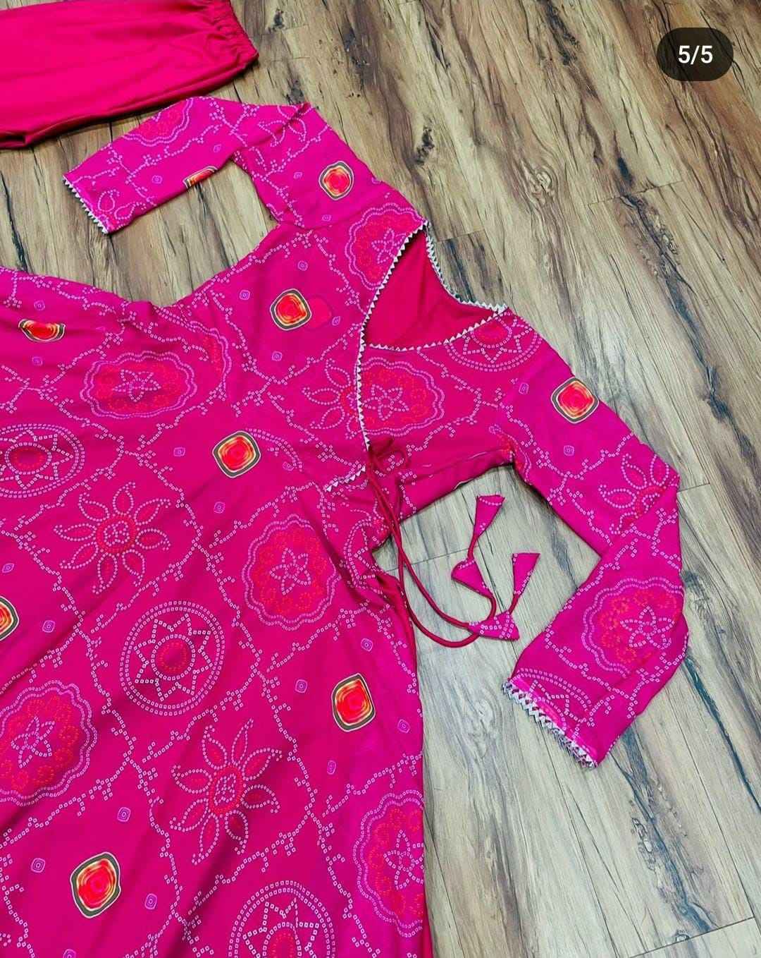Beautiful Designer pakistaniSuit with bandhani digital print