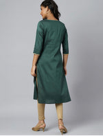 Kurta Embroidered Straight with Ethnic Motifs