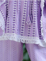 Kaftan Kurta with Palazzos for Girls Printed Round Neck