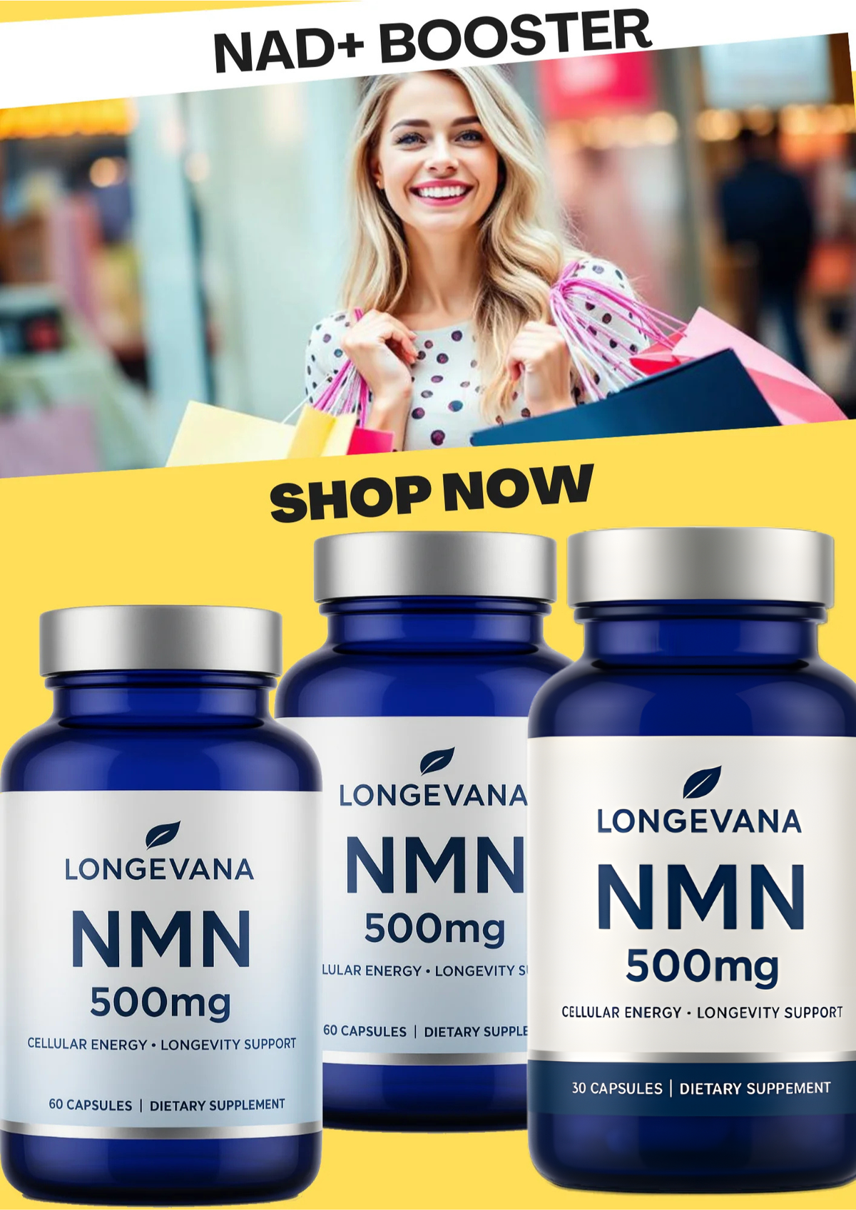 NMN 500mg – Nicotinamide Mononucleotide Capsules | Longevana