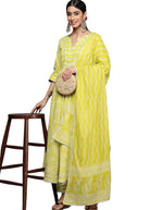 Bandhani Yoke Design Empire Gotta Patti Cotton suit
