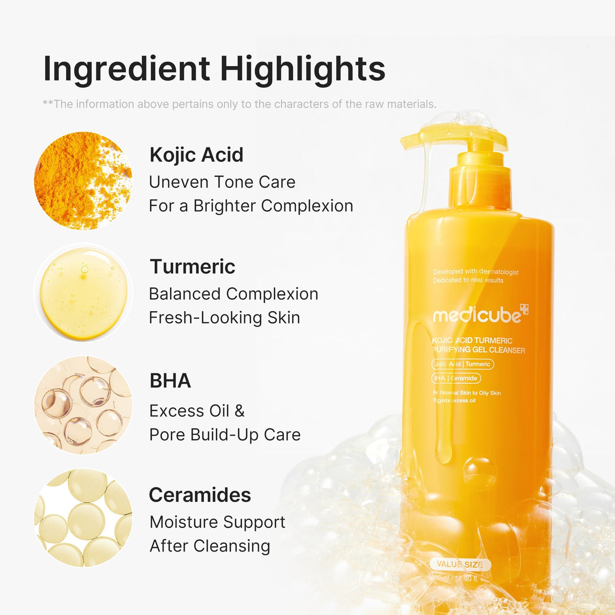 Medicube Kojic Acid Turmeric Gel to Foam Cleanser 500 ml