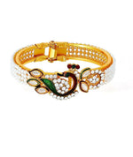 Bangles Designer Pearl Antique Gold Plated