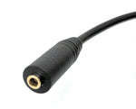 Audio Kabel 150 cm Stereo AUX Klinke 6,35 mm Stecker zu 3,5 mm Buchse Schwarz | System-S