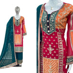 New Đěsigner Party Wear  Suit Look Top Plazzo & Dupatta Set