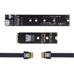 SFF-8654 NGFF M-key 40 cm NVME Kabel Stecker zu Buchse für Mainboard SSD | System-S