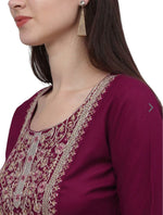 Women Ethnic Motifs Yoke Design Sequinned Kurta with Palazzos & With Dupatta