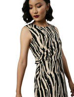 Women White Printed Wrap Dress