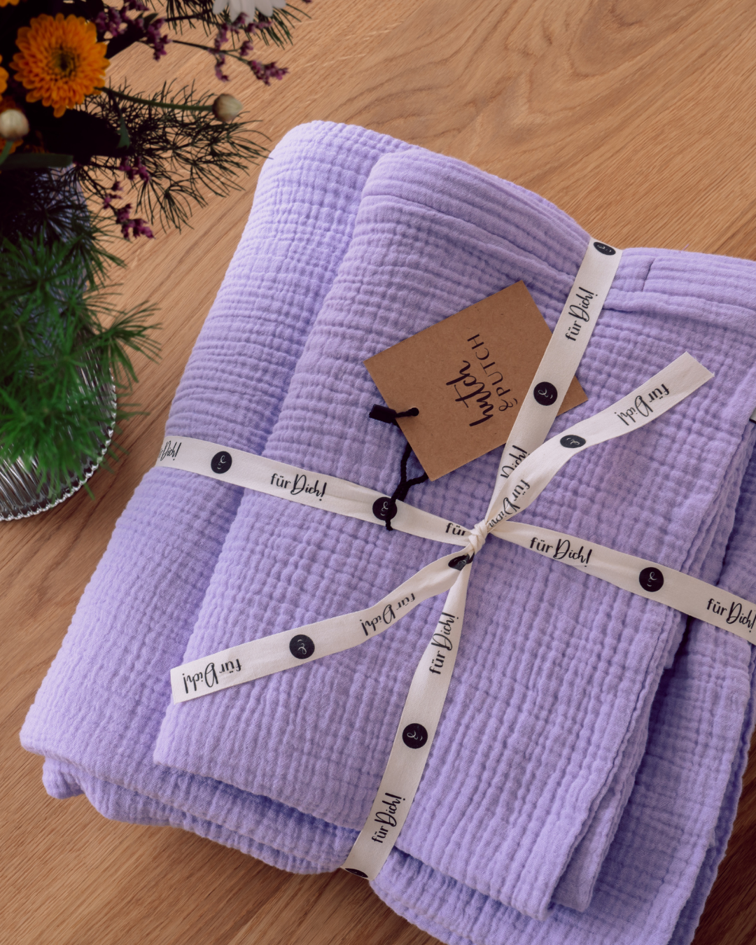 Musselin-Bettwäsche "Eliane" • Lavendel