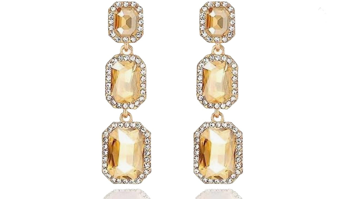 Dangle Earrings Statement Crystal Drop Earrings