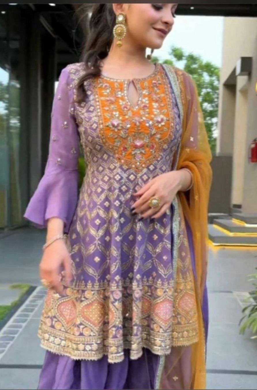 New Designer Party Wear Look Top, Dhoti Salwar and Dupattaa