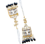 Earrings with Sahara Chain with Doli Kundan