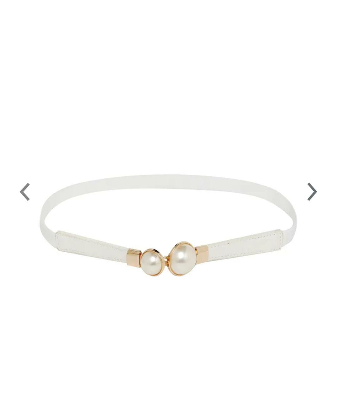 Women White Textured Belt Namma Markt