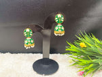 Gold-Plated Dome Shaped Meenakari Jhumkas Earrings
