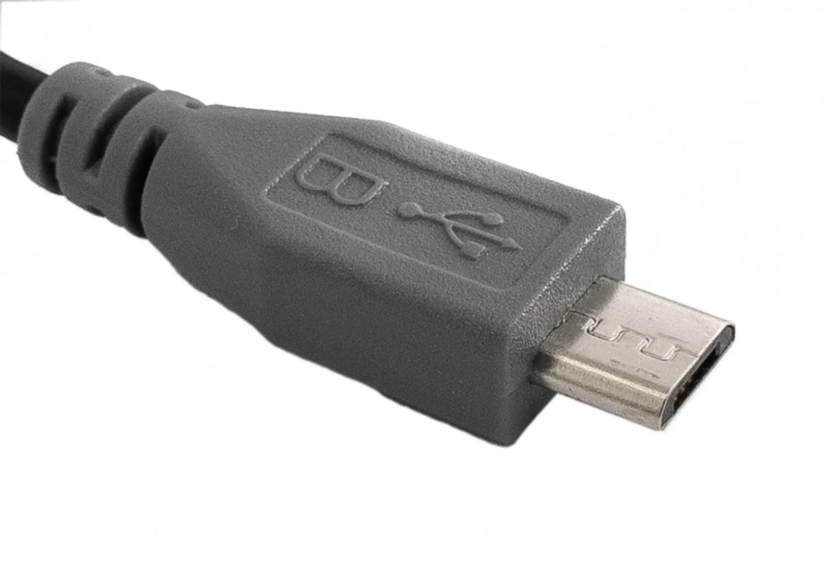 USB 2.0 Kabel 50 cm Micro B Stecker zu Stecker Adapter Schwarz | System-S