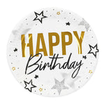 "Happy Birthday" Gold Schwarz | 8 Pappteller Ø23cm Namma Markt