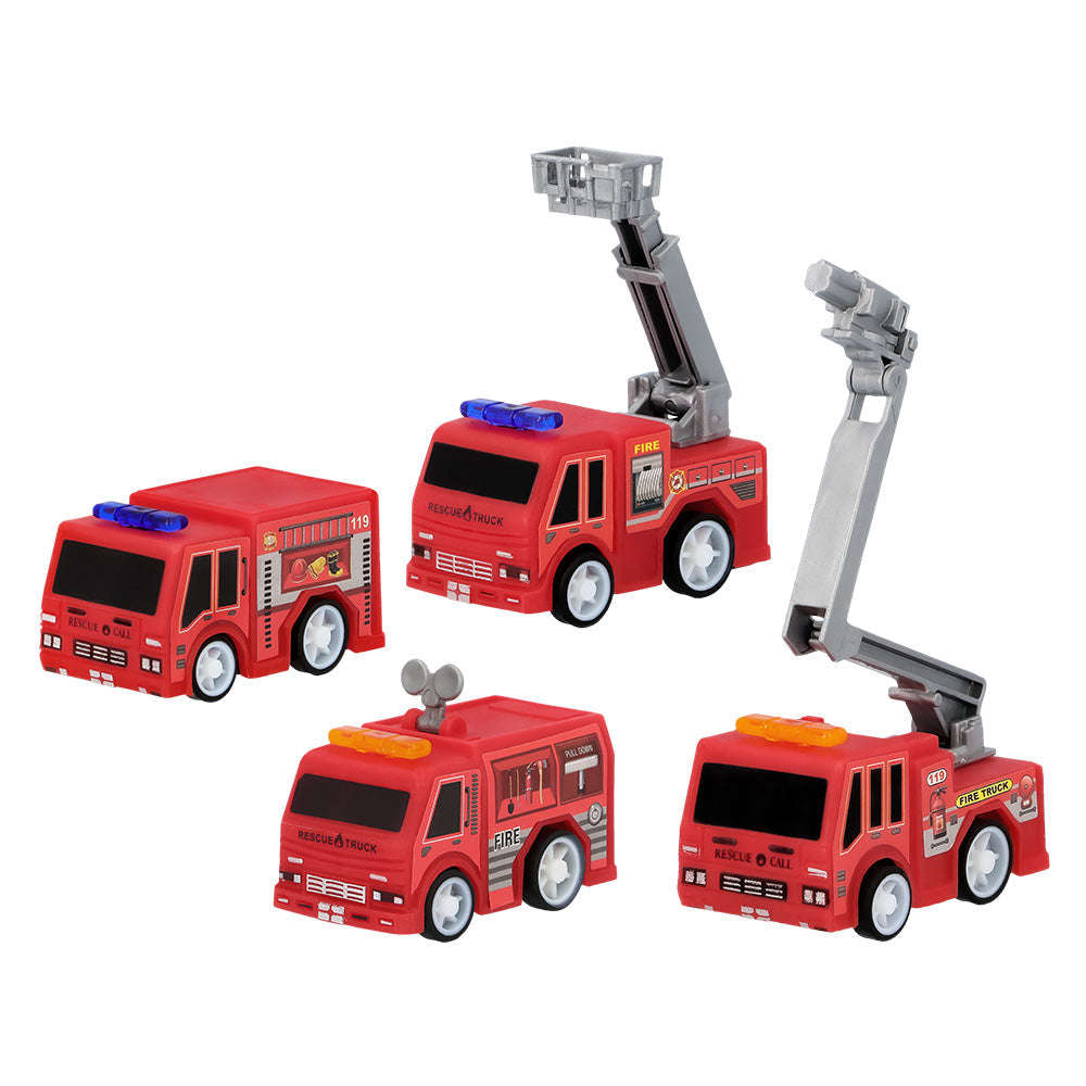 Favours Rückzugs-Feuerwehrauto 5,2 x 3,2 cm | 4 Stk. Namma Markt