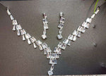 Silver-Plated & White CZ-Studded Jewellery Set