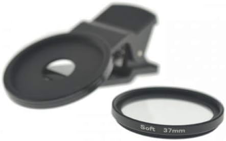 Soft Filter 37 mm Gewinde Weichzeichnung mit Clip in Schwarz für Smartphone | System-S