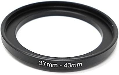 Objektiv Adapter 37 mm Gewinde zu 43 mm Step Up Ring in Schwarz für Filter | System-S