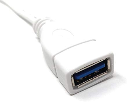 USB 3.1 Kabel 10 cm Typ C Stecker zu 3.0 Typ A Buchse in Weiß | System-S