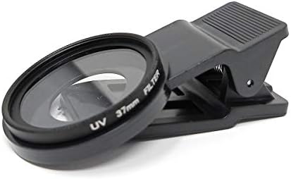 UV Filter 37 mm Gewinde mit Clip in Schwarz für Smartphone | System-S