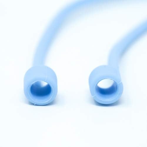 10x Silikon Halteband Holder für AirPods Kopfhörer in Hellblau | System-S