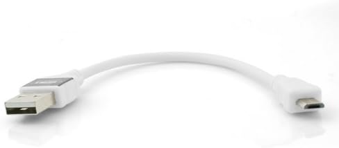 10 cm High Speed Micro USB Ladekabel für doppelt so schnelles Aufladen Double Time charging doppelte Ladegeschwindigkeit 2x Schneller in weiß | System-S