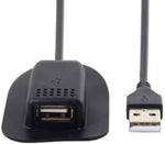 USB 2.0 Kabel für Rucksäcke mit Ladeanschluss in Schwarz | System-S