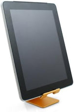 Metall Halter Ständer Stand in Gold Farbe für Handy Smartphone E-Book Reader Tablet PC | System-S