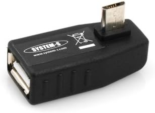 OTG Adapter USB A Host zu micro USB Stecker Adapter 90° Winkel Stecker | System-S
