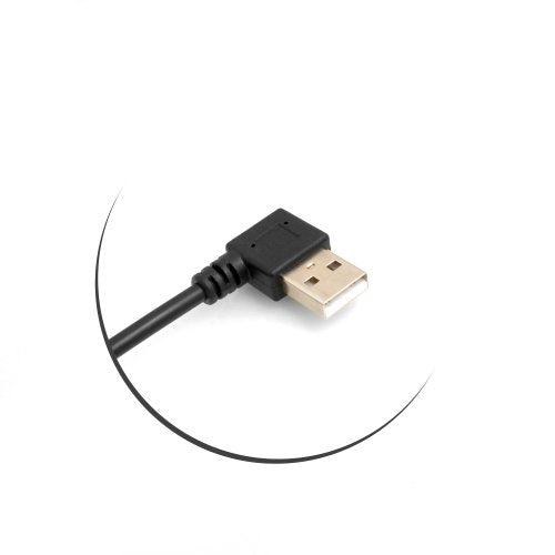 Mini USB Kabel 90° Grad rechts gewinkelt Winkelstecker auf USB Typ A (male) links gewinkelt 26 cm | System-S